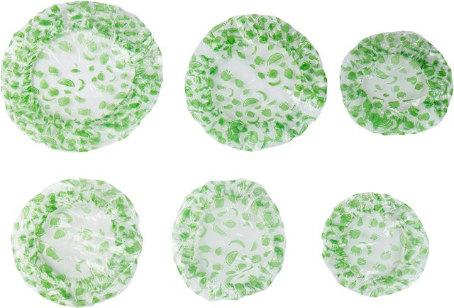 Genialo Topfhauben-Set aus Silikon, 6 Stück, Green, nestbar - Bild 1