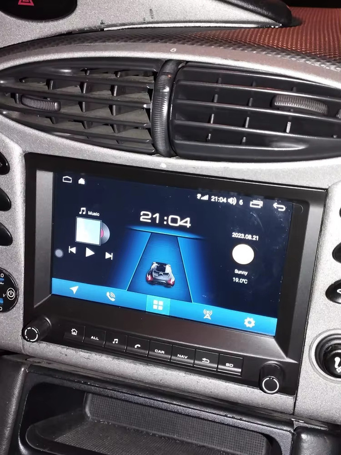 SKYSHADOW Android 13 Carplay Autoradio mit 13,0 Zoll IPS Display, 12GB RAM + 256GB Speicher, LTE, GPS, WiFi und Bluetooth für Porsche 911 996 986 Cayman Boxster ab Baujahr 2002, Schwarz - Bild 2