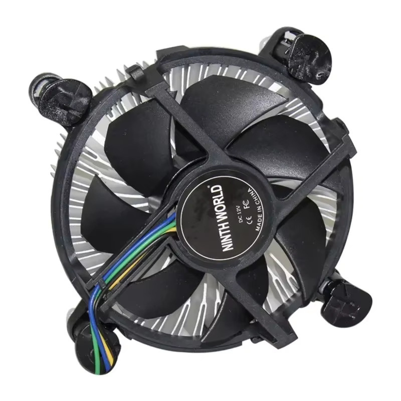 Wsellda CPU-Kühler mit Aluminium-Kühlkörper und ultra-leisem 3,5-Zoll-Lüfter in Schwarz, geeignet für Desktop I3/i5/i7 Sockel 1150/1155/1156 - Bild 1