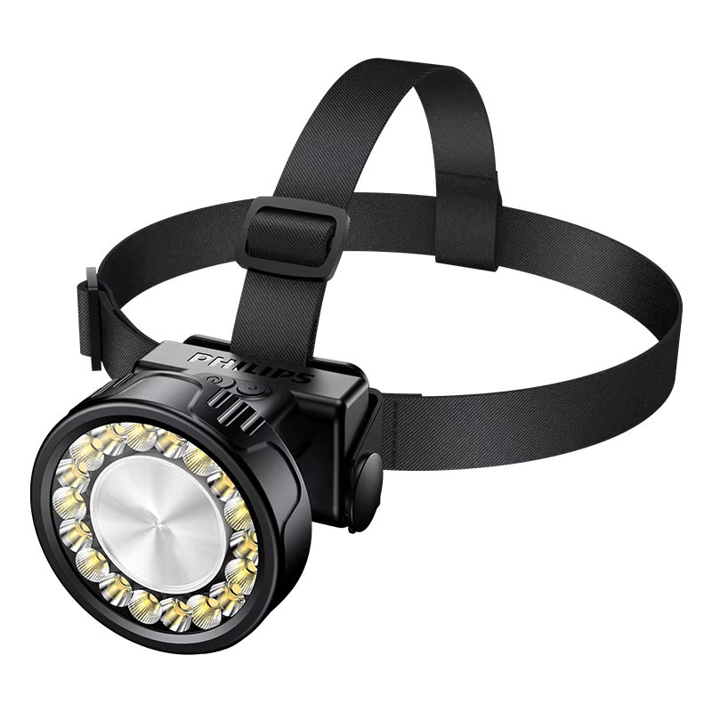 Philips LED-Scheinwerfer mit 450 Lumen, wiederaufladbare Outdoor-Laterne mit 19 Lampenperlen in Schwarz - Bild 6