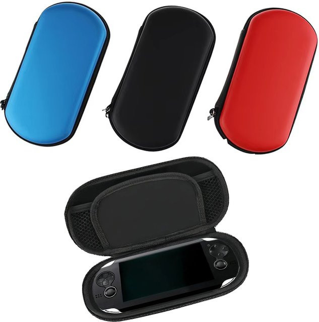 DIXSG Tragbare Spielkonsolen-Tasche aus EVA für PSVITA 2000, PSV 1000 sowie PSP 1000, 2000 und 3000 in Rot - Bild 1