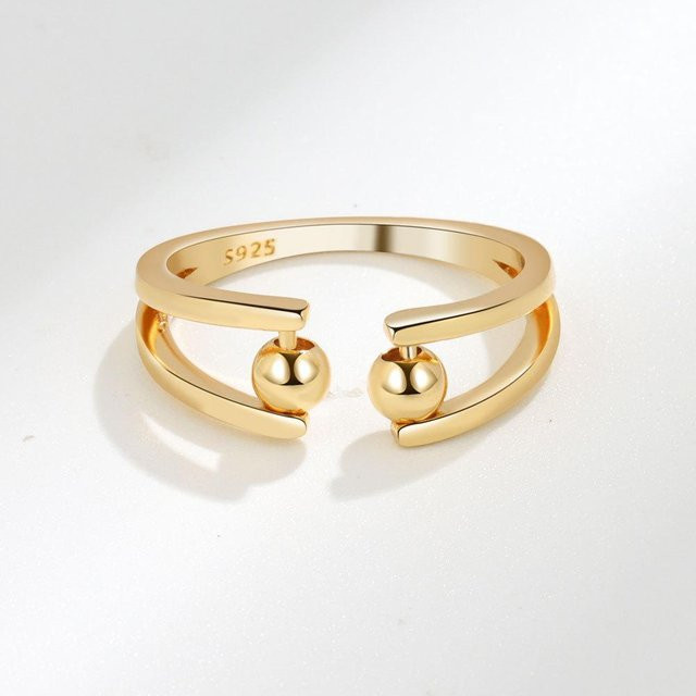Fidget Spinner Ring, Kupfer, Kristall, Damen - Bild 1