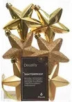 DECORIS Christbaumschmuck Sterne in Gold, 6er Packung - Bild 1