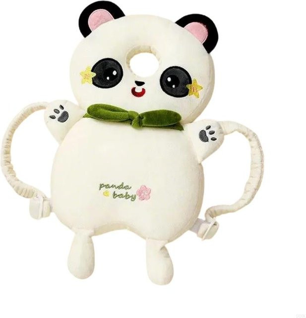 Cartoon Baby Kopfschutz Rucksack für Kinder und Kleinkinder aus Baumwolle, Weiß - Bild 1
