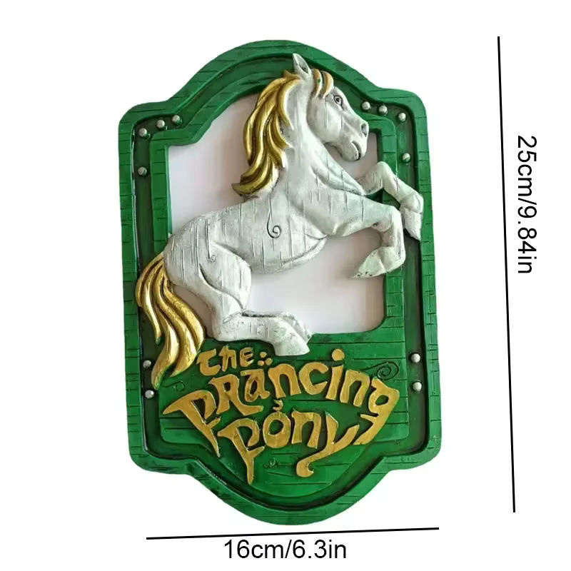 Longma Resin Crafts Moderne Wandkunst-Dekoration aus Kunstharz mit Drache und Pony in Mehrfarbig - Bild 2