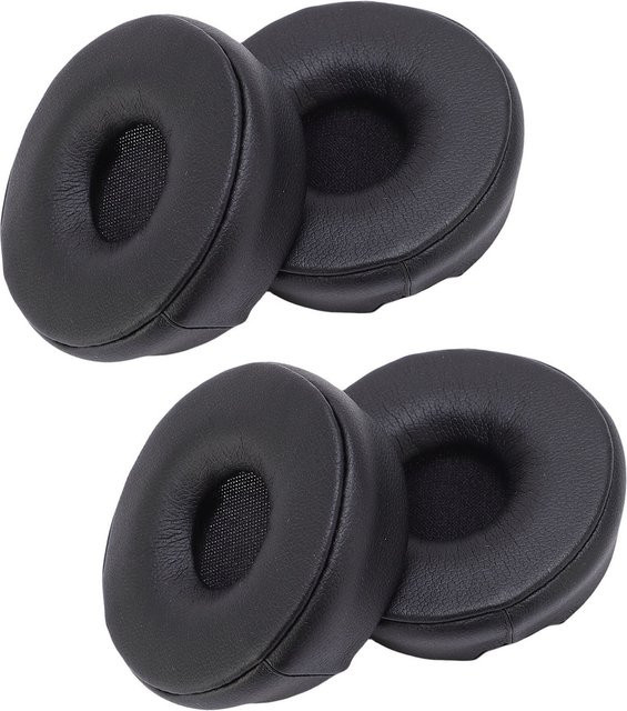 2 Paar Ersatz-Ohrpolster aus Proteinleder und Memory-Schaum für Jabra Engage 55 65 75 Headsets in Schwarz - Bild 1