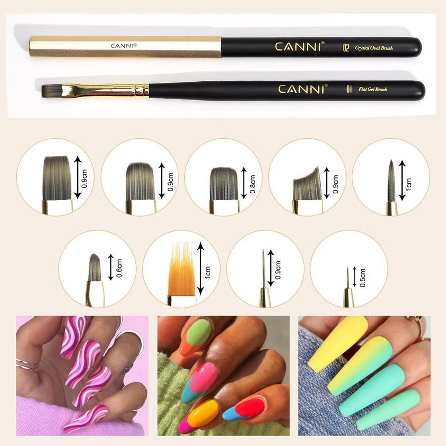 CANNI Nagelstift, Farbverlaufs-Malstift mit Liner-Pinsel - Bild 3