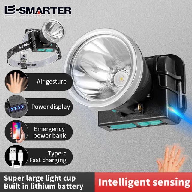 ESMARTER LED Scheinwerfer mit Bewegungssensor und Powerbank-Funktion, 500lm, Schwarz - Bild 1