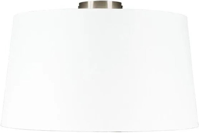 QAZQA Moderne Deckenleuchte aus Stahl in Weiß, dimmbar, Durchmesser: 45 cm - Bild 1
