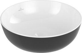 Villeroy & Boch Aufsatzwaschtisch Artis rund aus Keramik in Coal Black, Durchmesser: 43 cm - Bild 1