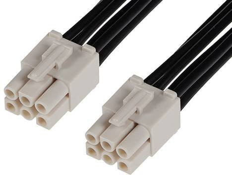 Molex Stiftgehäuse-Kabel mit 6 Polen in Weiß - Bild 1