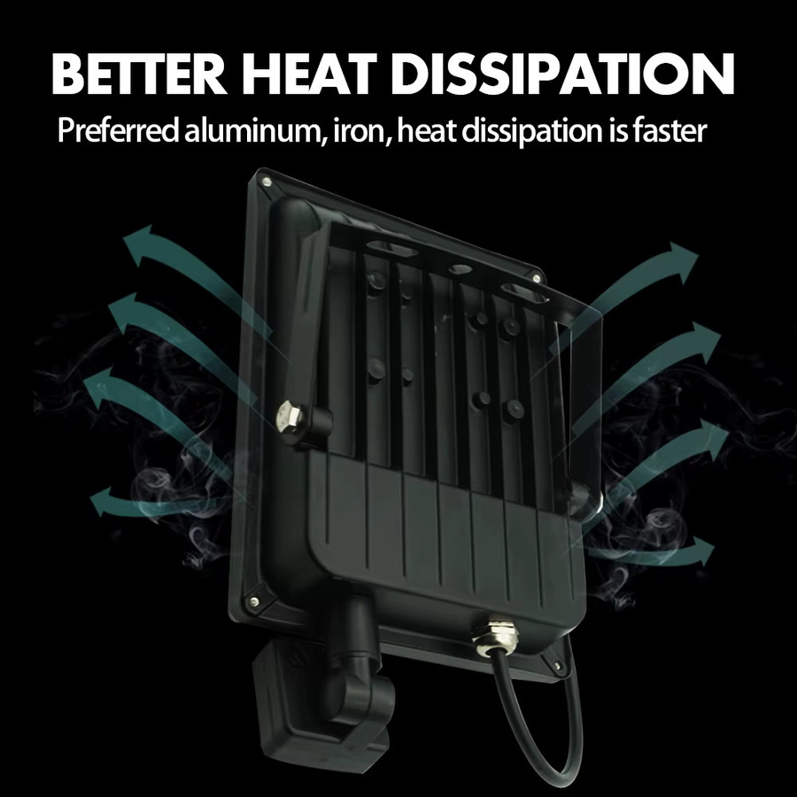 PARKSON LED Flutlicht mit Bewegungsmelder IP65 wasserdicht, 50W Outdoor Strahler in Schwarz - Bild 2