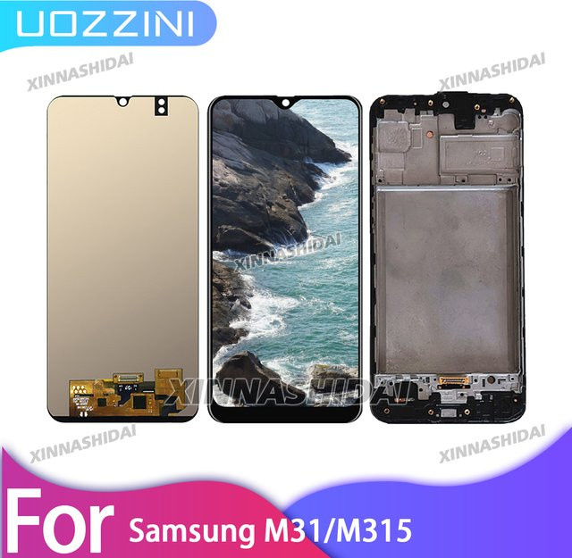 Samsung Galaxy M31 LCD-Display mit Touchscreen und Rahmen in Schwarz - Bild 1