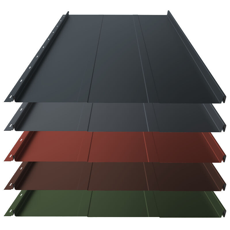 Stehfalz Panel Retro 25 von Blachotrapez GmbH aus Stahl in Mehrfarbig für Dach und Wand, Breite: 55,4 cm - Bild 1