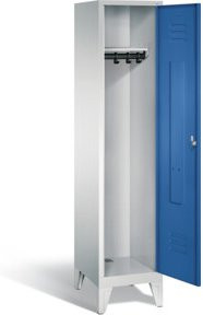 C+P Garderobenschrank Classic in Enzianblau und Lichtgrau, H: 185 cm, B: 42 cm, T: 50 cm - Bild 1