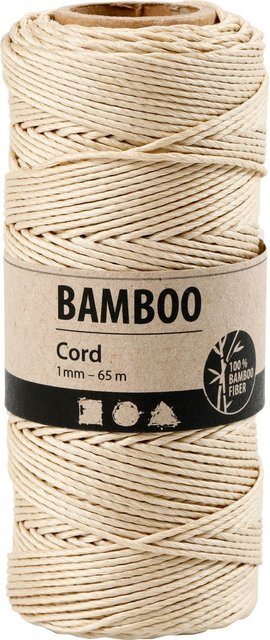 Bambuskordel aus Bambusfaser von Creativ Company in Naturweiß und Beige - Bild 1
