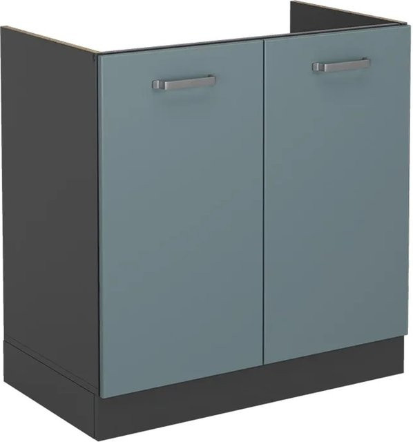 Vicco Spülenunterschrank R-Line Solid Küchenschrank in Anthrazit, Blau und Grau, Breite: 80 cm - Bild 2