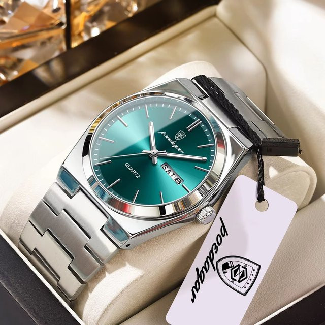 POEDAGAR Armbanduhr Edelstahl, Quarz, Herren - Bild 1