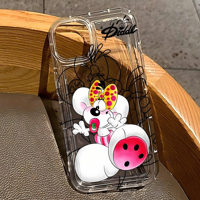 Mart111-2 Cartoon D-Diddls Handyhülle für iPhone 17 16 15 14 13 12 11 Pro Max Plus X XR XS Anti-Sturz Airbag Schutzhülle Transparent - Bild 1