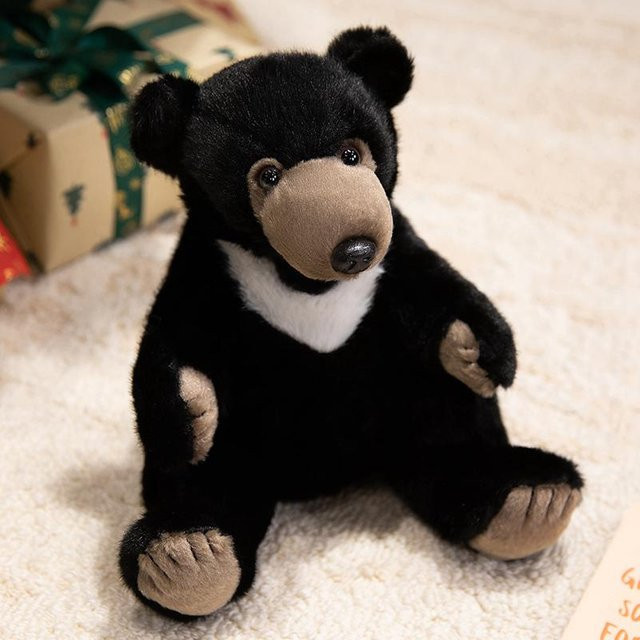 BC Pet Supplies Panda / Schwarzbär Plüschtier, 23cm, Schwarz - Bild 1