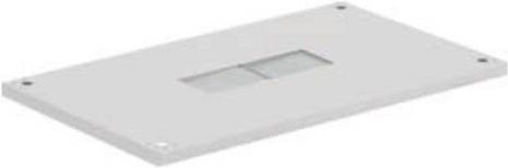 Hager Verschlussplatte FZ761D aus Stahl in Grau, Breite: 35 cm - Bild 1