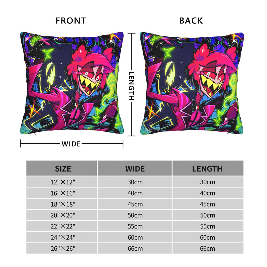 Niedlicher Kissenbezug Relax Vox Hazbin Hotel Design in Multicolor, Peach Skin Material, B/B: 18 x 18 cm - Bild 5