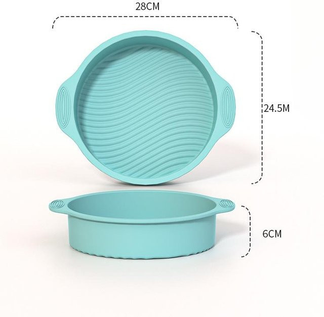 Silikon-Kuchenform WIKHOSTAR in Türkis, 3D-Riffel-Rohrform für DIY-Gebäck und Kuchendekoration - Bild 1