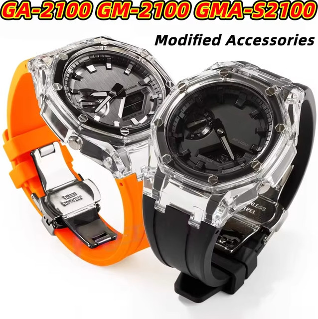 Casio Mod-Kit für G-Shock, transparentes PC-Gehäuse, Armband, Schmetterlingsverschluss - Bild 1