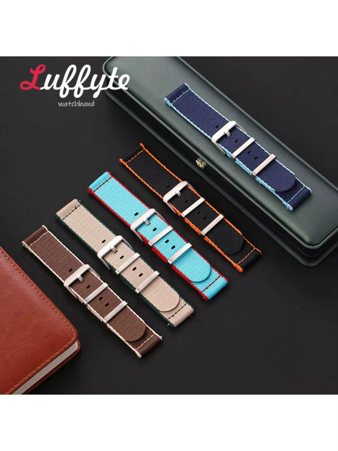 luffyte Uhrenarmband Nylon, Unisex, 20mm 22mm - Bild 3
