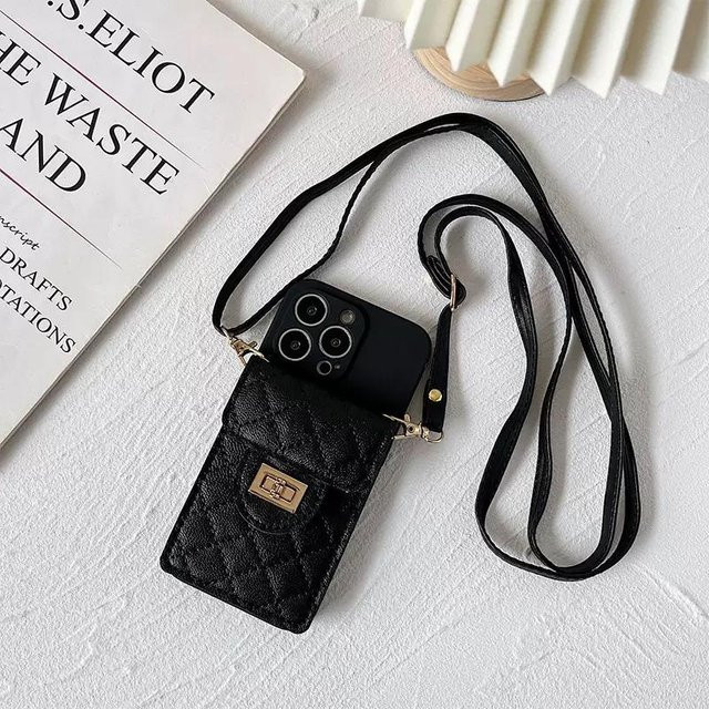 Vintage Leder Geldbörsen-Lanyard-Hülle für Xiaomi Redmi Note 15 Pro Plus 15C A5 14 14C 13 13C 5G in Schwarz - Bild 1