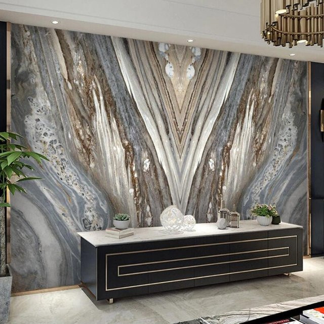 Jiadou Wandbild mit 3D Marmor Fliesen Textur in modernem Design für Wohnzimmer und Schlafzimmer - Bild 1