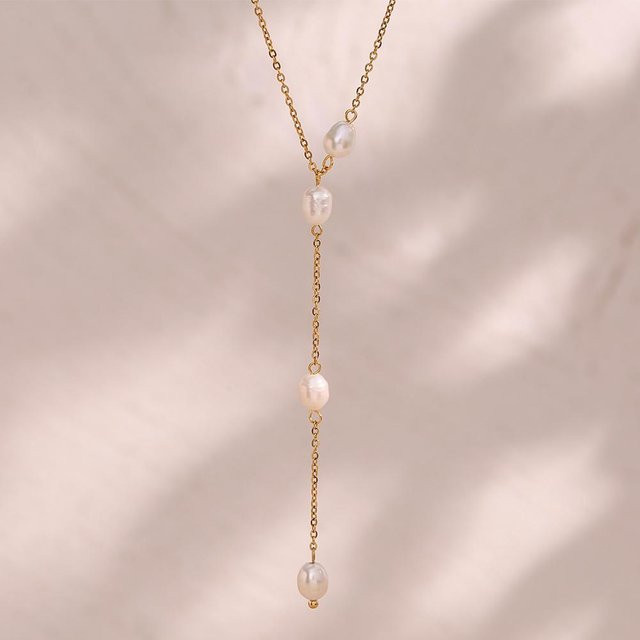 LChome Halskette Y-förmig, beige, Damen - Bild 1