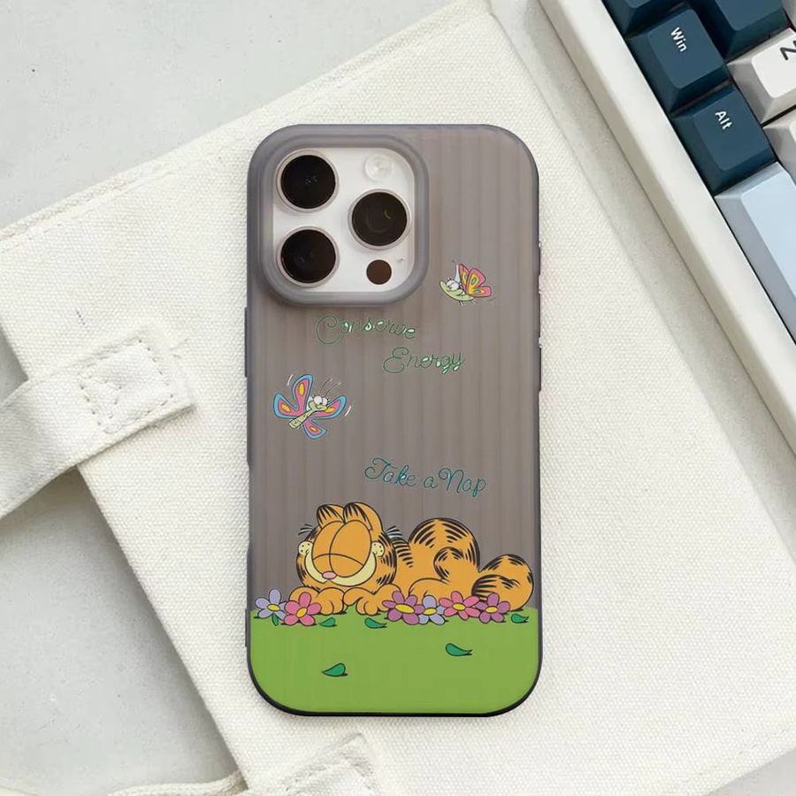 Potdemiel G-Garfield weiche gewellte Handyhülle für iPhone 11 bis 17 Pro Max Plus Pro, stoßfeste Abdeckung, multicolour - Bild 2