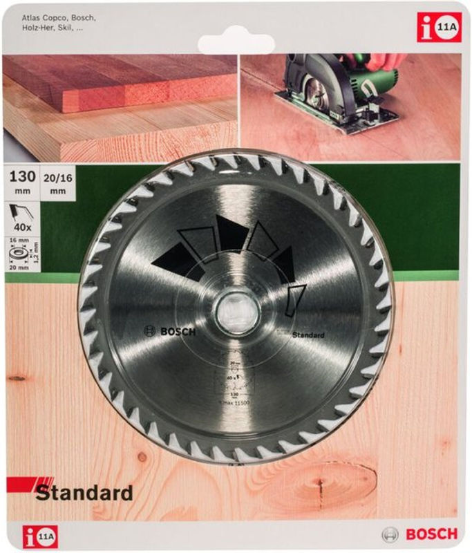 Bosch Hartmetall Kreissägeblatt Silber Durchmesser: 130 mm, Bohrung: 20 mm, 40 Zähne - Bild 2