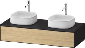 Duravit Waschtischunterschrank Zencha in Beige und Schwarz, B/T/H: 130 x 55 x 28,1 cm - Bild 1