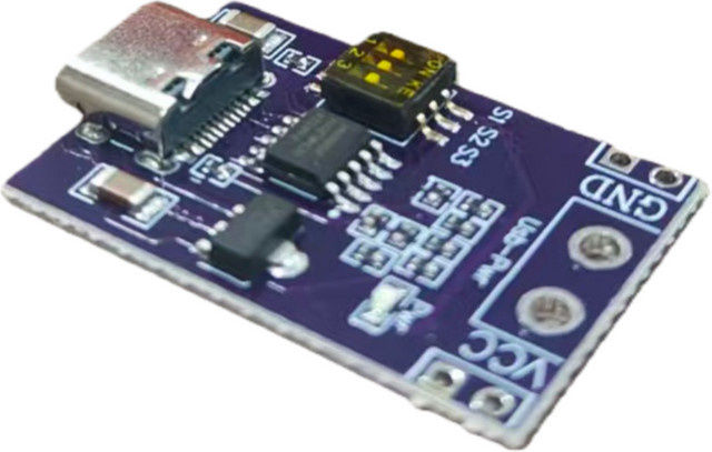 USB-C Schnelllade-Decoy-Trigger PD/QC/AFC Typ C mit 5–20 V Festspannung für Ladegeräte und Powerbanks in Blau - Bild 1