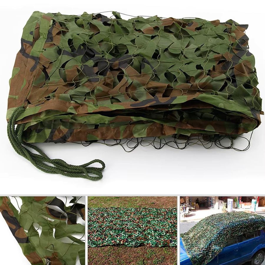 Camouflage Tarnnetz für Jagd und Outdoor als Dekoration und Sonnenschutz in Grün - Bild 2