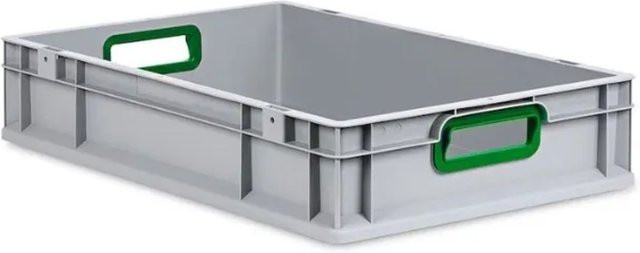 PROREGAL Eurobox Nextgen Color Transportbox mit Griffen, Grün, H x B x T: 12 x 40 x 60 cm, 23 Liter - Bild 1