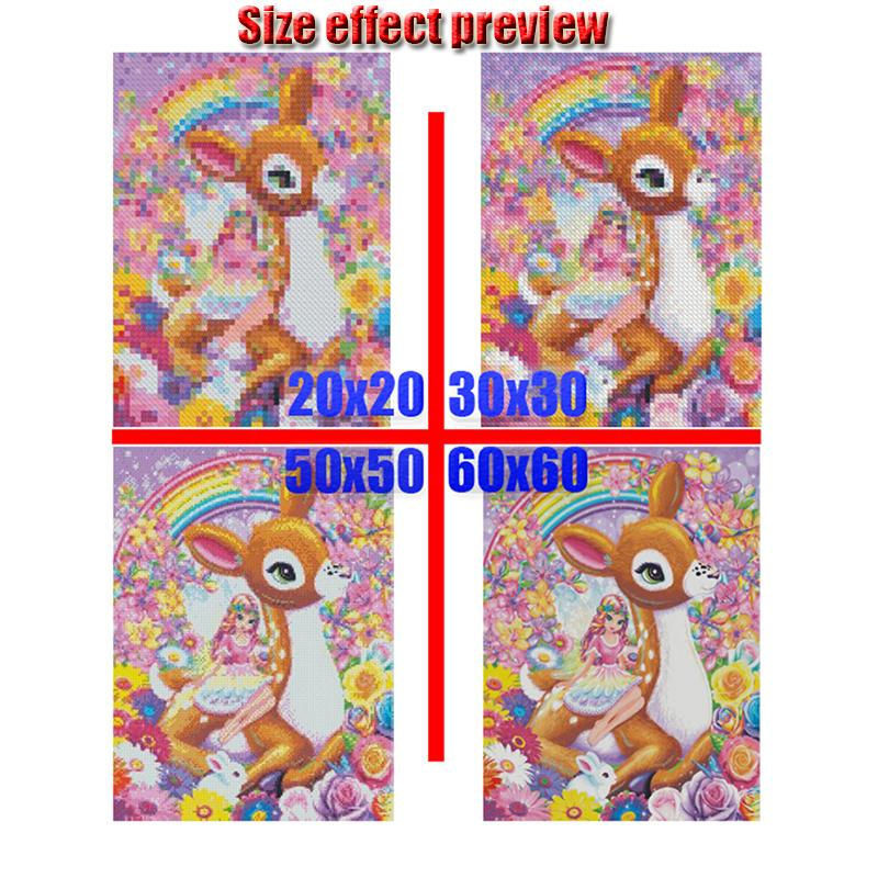 FIYO Diamond Painting Set 5D zum Selbermachen, bunte Kreuzstich-Stickerei aus Kunstharz, B/H: 20 x 30 cm - Bild 1