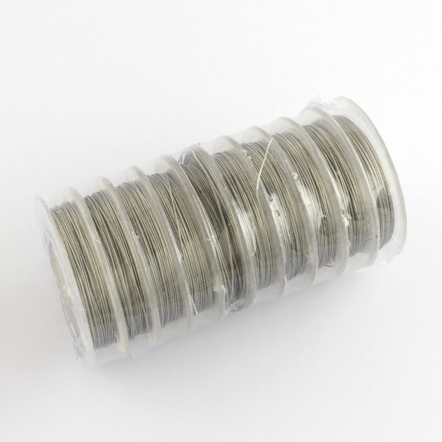 Enddraht, Edelstahl, nylonbeschichtet, 25 Gauge, 10 m - Bild 1