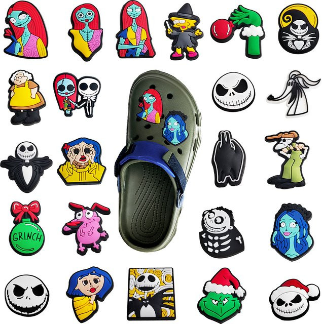 Potdemiel Schuh-Charms, 23-teilig, Coraline Serie, PVC, Farbige - Bild 1