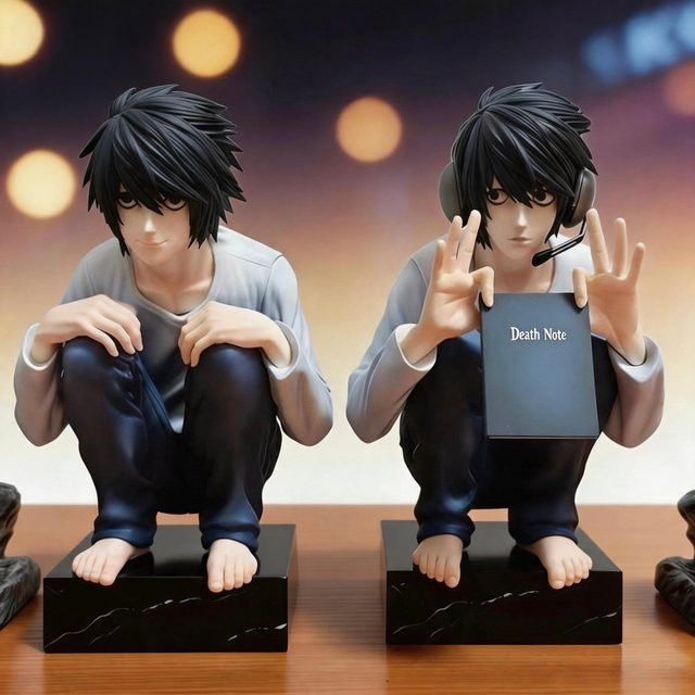 Bandai Death Note L Lawliet Figur, PVC-Statue, 16cm - Bild 1