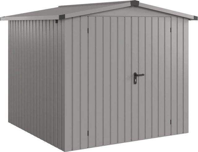 Hörmann EcoStar Gerätehaus Euroline Satteldach 2-flg Graualuminium B/T/H: 237 x 229 cm - Bild 1