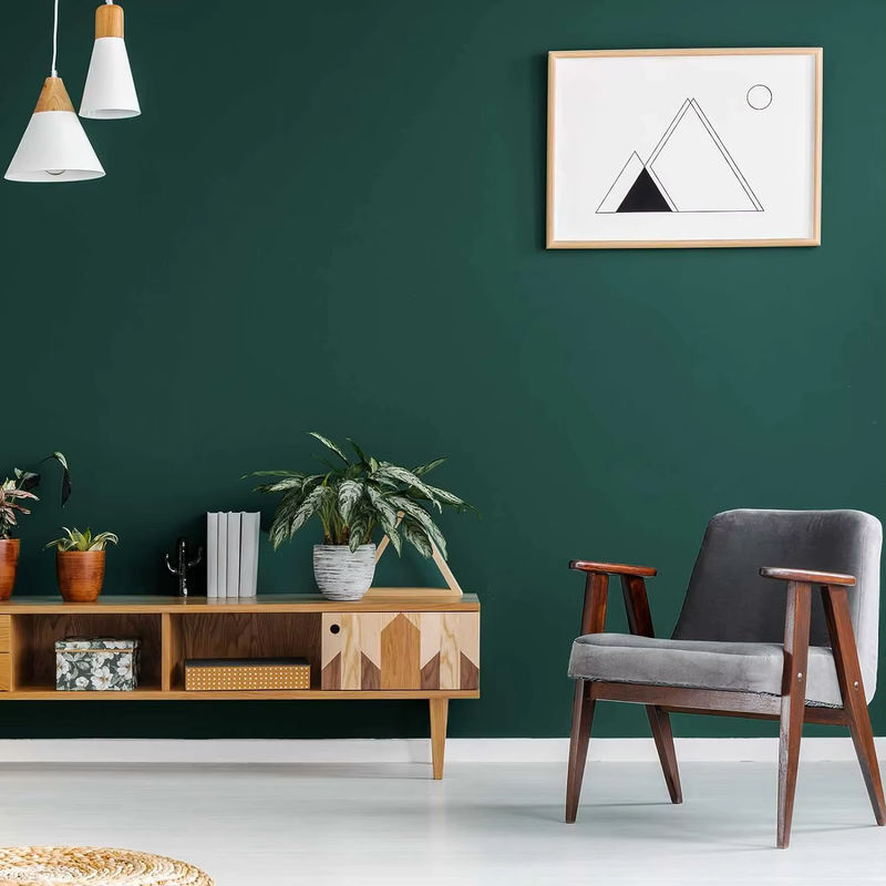 KALYNN Selbstklebende Vinyl Tapete in Schwarzgrün, Wasserdichte matte Wandgestaltung und Kontaktpapier für Wohnzimmer und Möbel - Bild 5