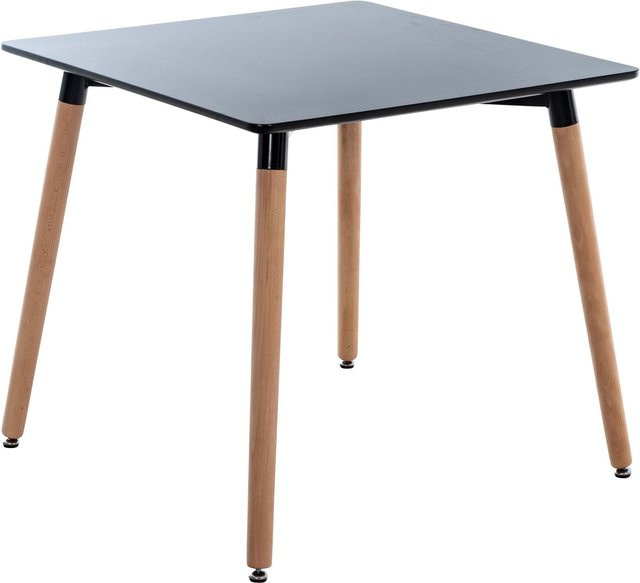TPFLiving Tisch Vivien Natura Schwarz B/T/H: 80 x 75 x 75 cm - Bild 1