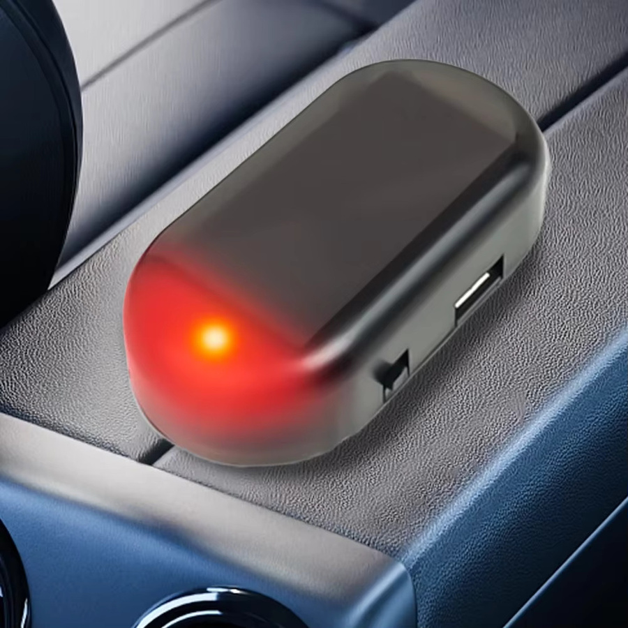 VAKIND Solarbetriebener Auto Dummy Alarm mit blinkendem Licht in Blau oder Rot zur Diebstahlsicherung - Bild 2