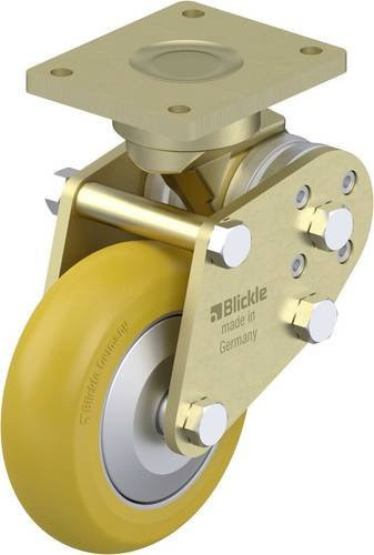 Blickle Schwerlast-Bockrolle BPFE-ALTH 125K-FA-CO mit 125 mm Rad-Durchmesser und 350 kg Tragfähigkeit in Silber - Bild 1