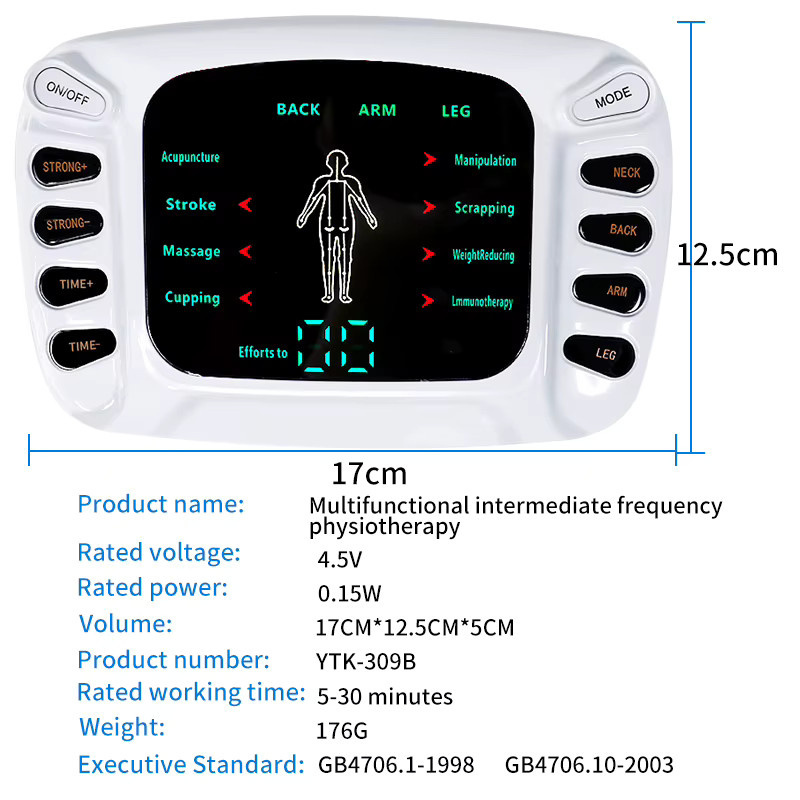 OPSLEA TENS-Akupunkturgerät, Elektrischer Niederfrequenz-Massageapparat, Weiß, Unisex - Bild 6