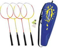 Schildkröt Federball Set für 4 Personen aus Stahl, Kunststoff und Nylon - Bild 1