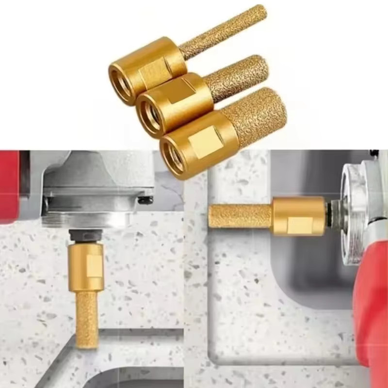 GhPcd Diamant-Schleifkopf M10 Gold, verschweißter und verschleißfester Schleifkopf für den Winkelschleifer mit 6 mm, 10 mm und 15 mm Optionen - Bild 2